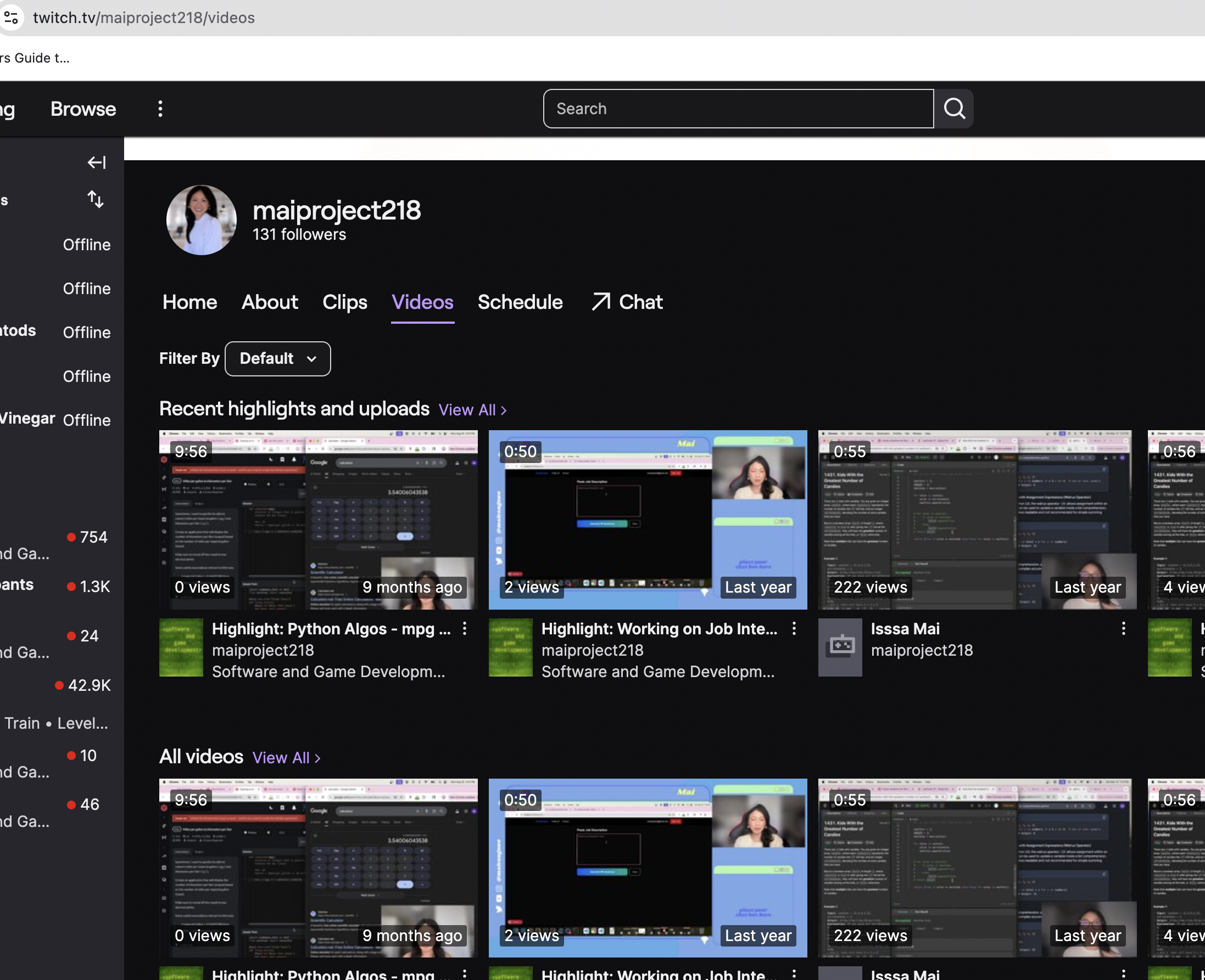 Twitch stream setup
